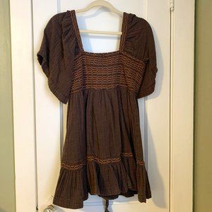 Free people smocked mini dress